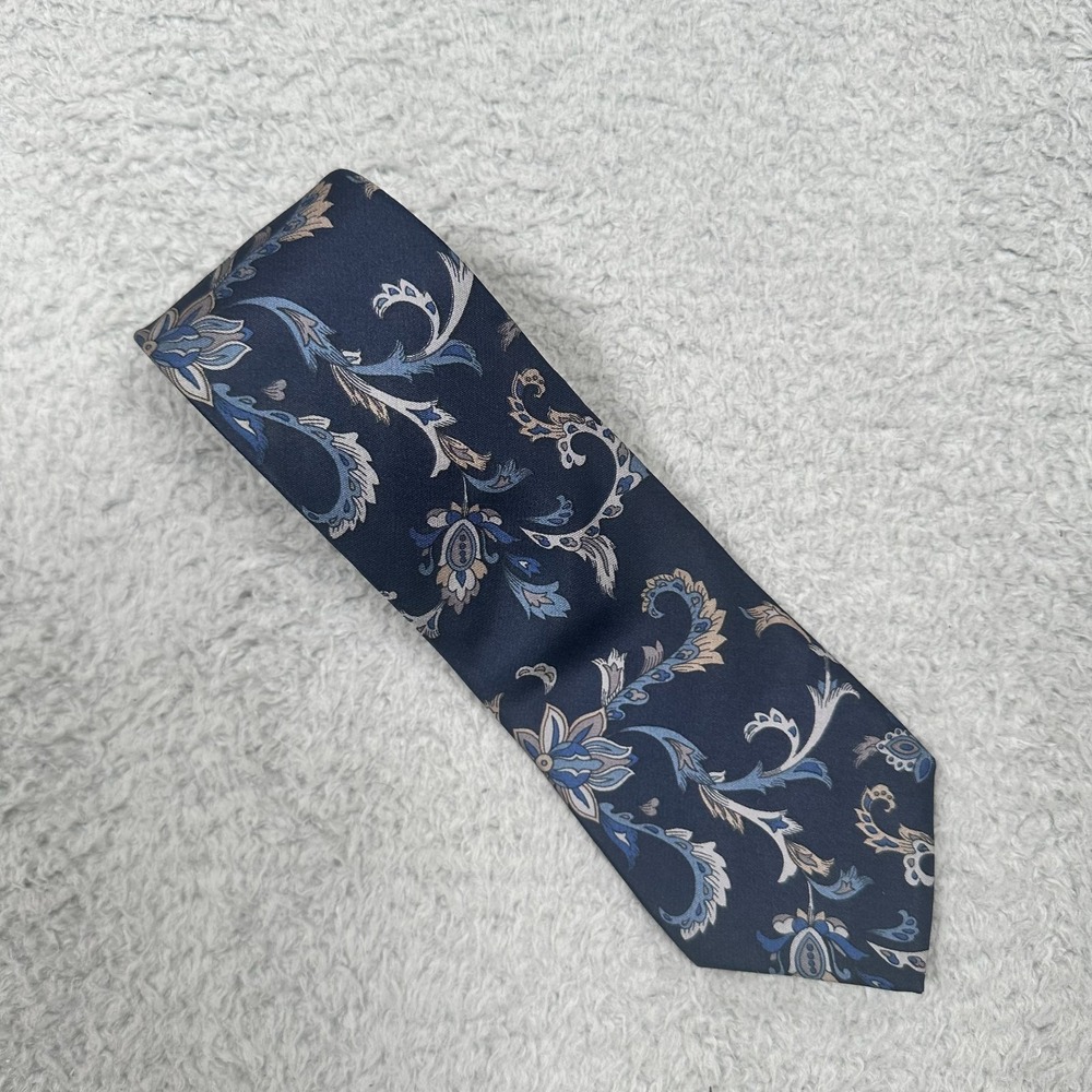 Vintage Christian Dior Italian Silk‎ Tie Classic Paisley Necktie Made in USA